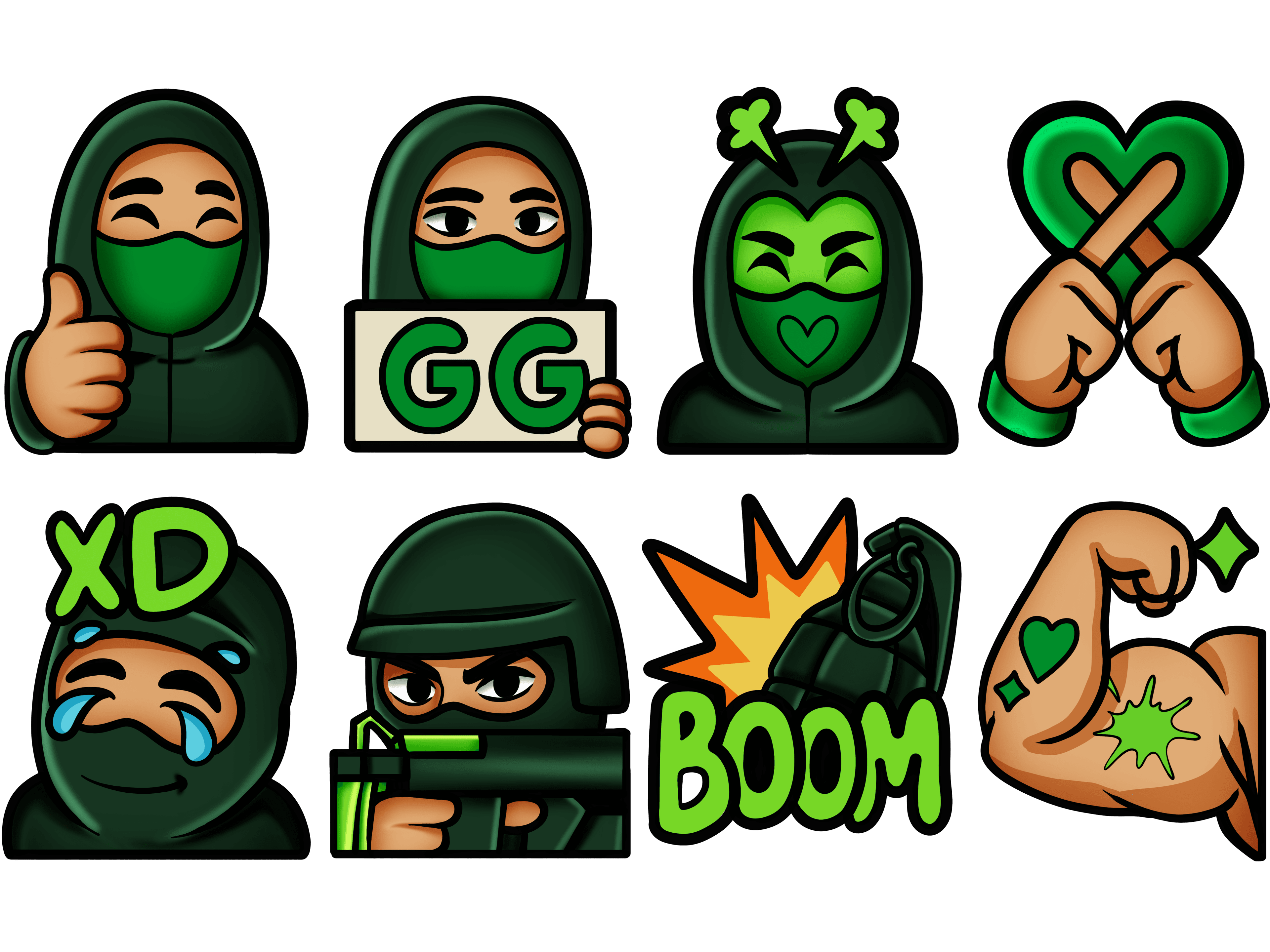 Digital creator packs featuring its emots.