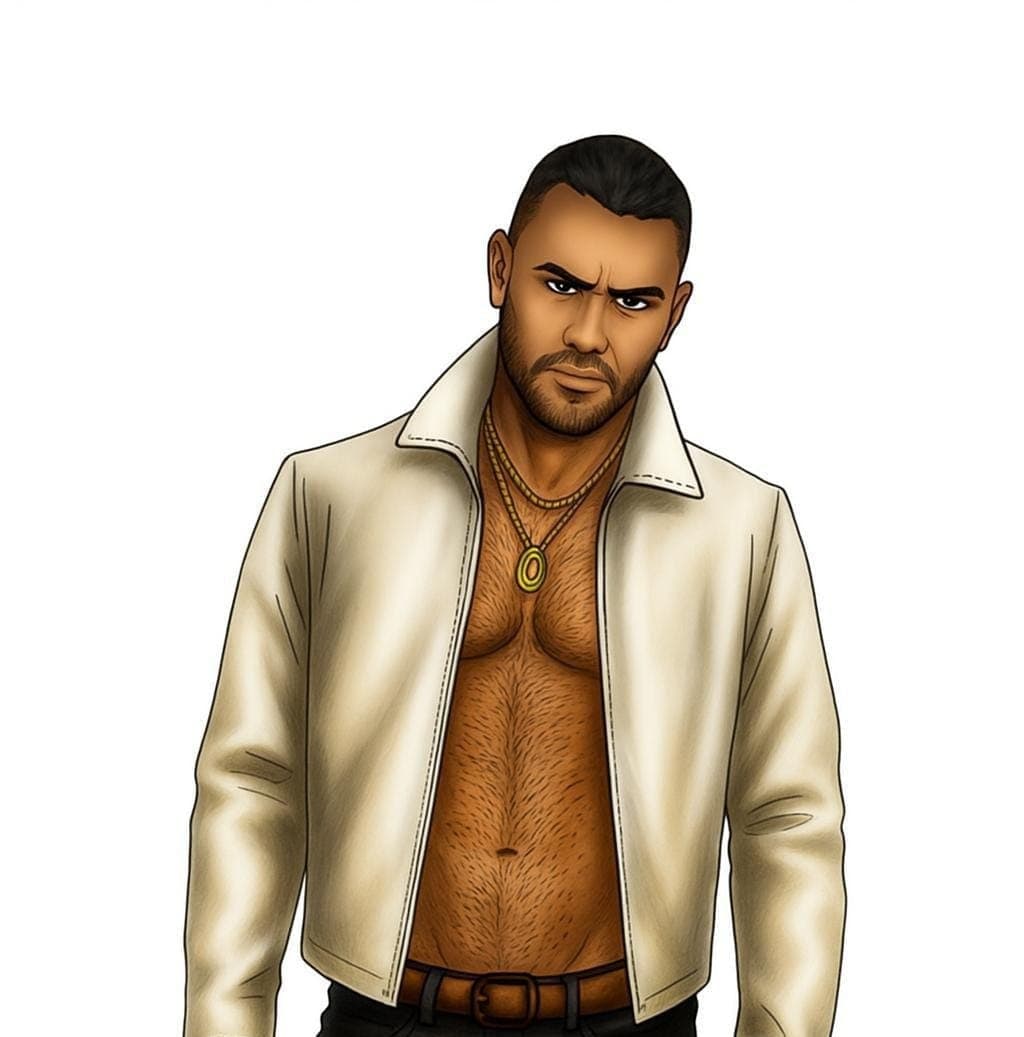 Digital characters featuring male character portrait.