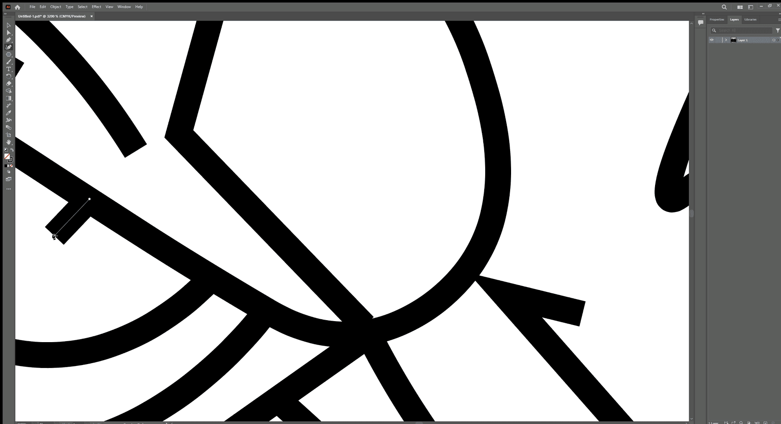 Illustration portfolio piece showing close-up line-art detailing on an illustration.