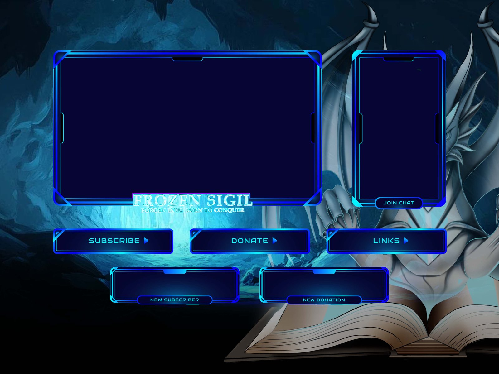 Info panel grid branding layout