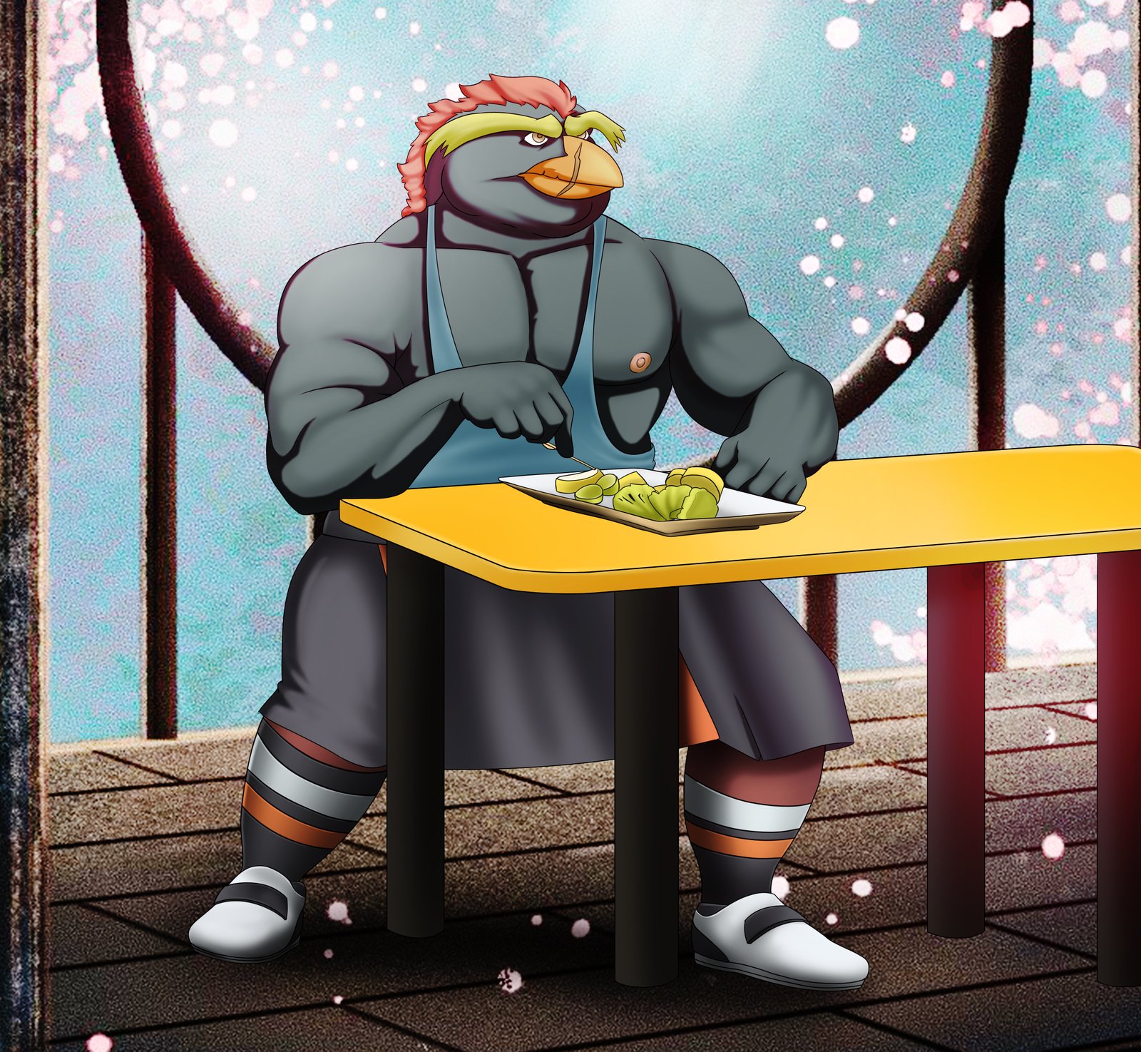 Digital characters featuring penguin builder on table june tanveer.