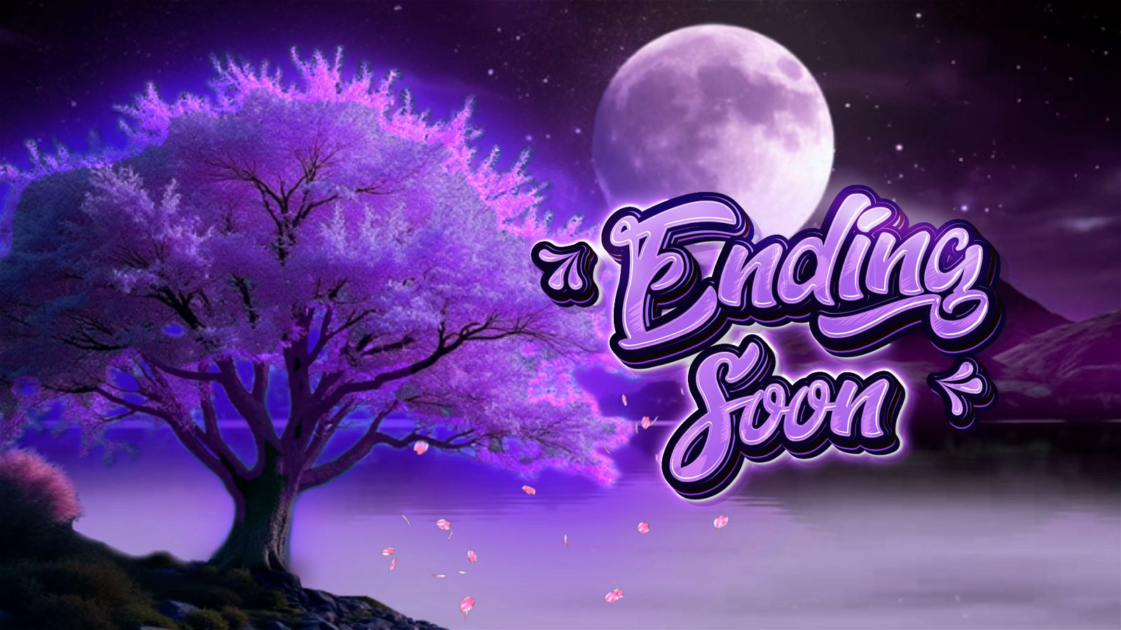 Purple Ending Soon Stream Screen — a 2-piece 3D animation set.