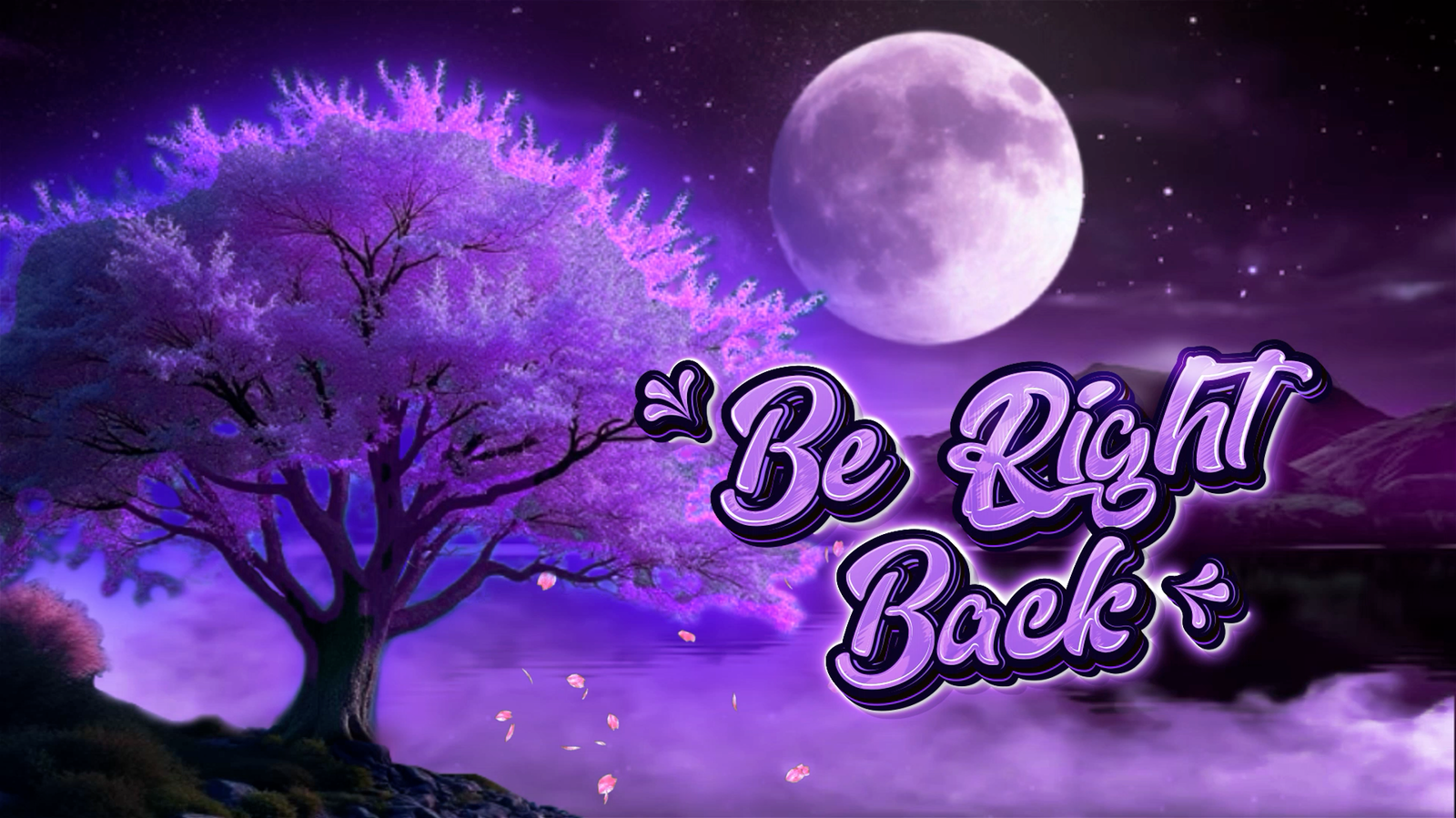 3D Animation portfolio piece featuring purple be-right-back stream screen.