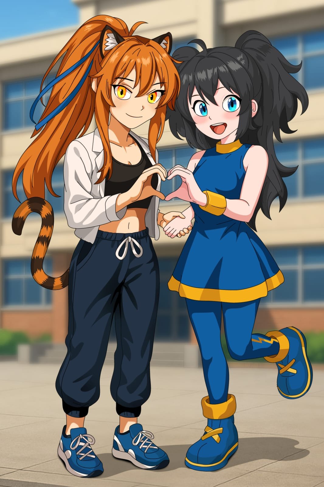 Digital characters featuring stylized character friends.