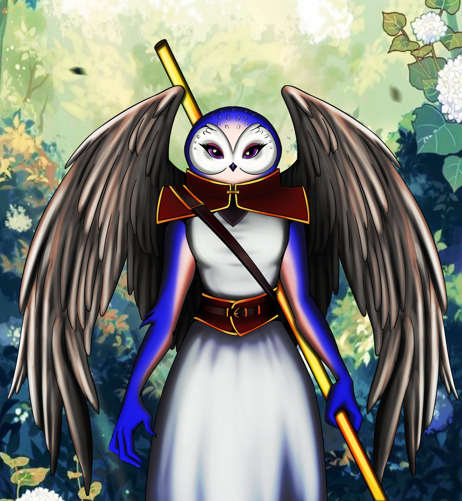 Digital characters featuring owl half body april tanveer ok.
