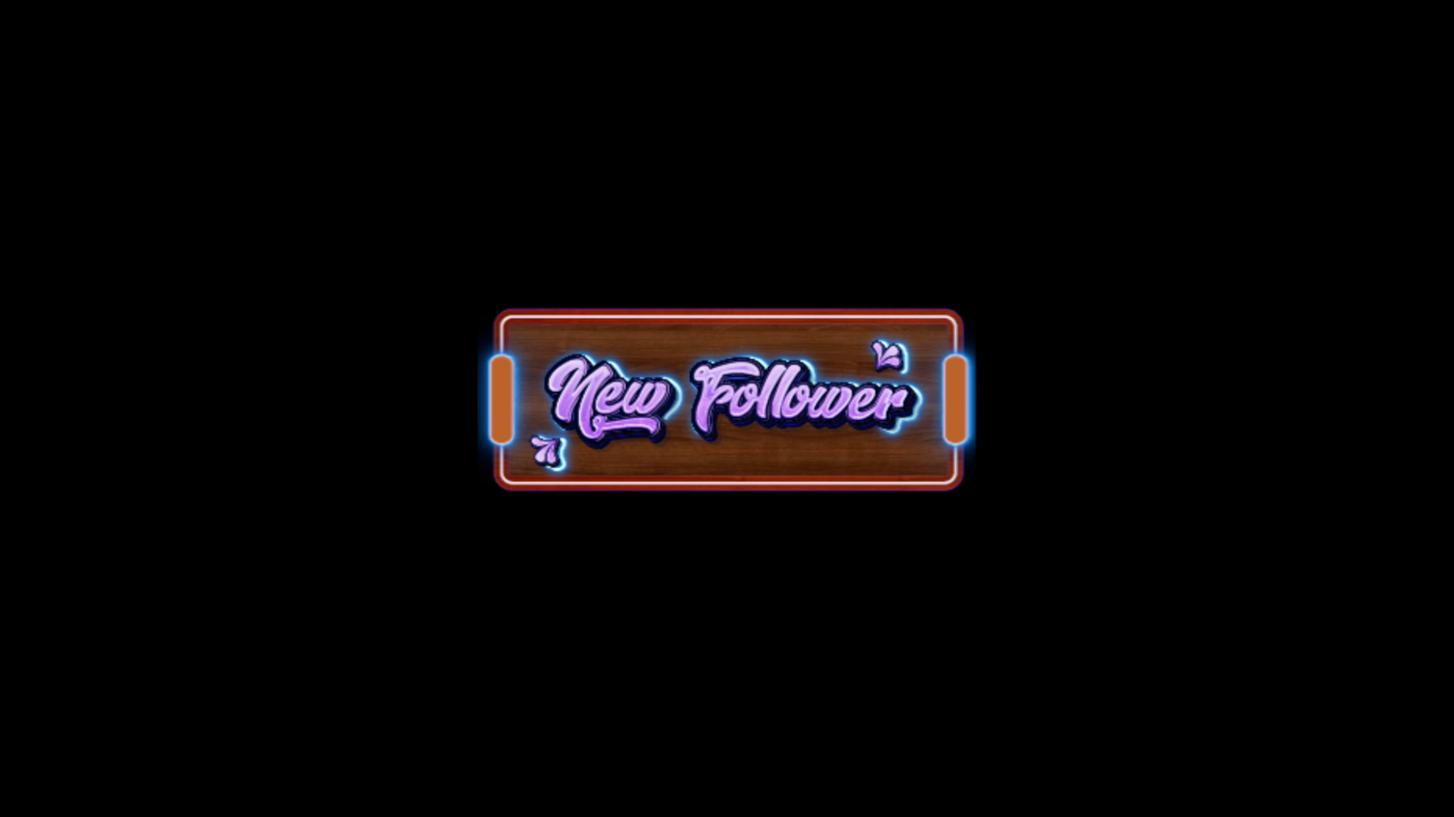 2D Animation portfolio piece featuring new-follower stream alert.