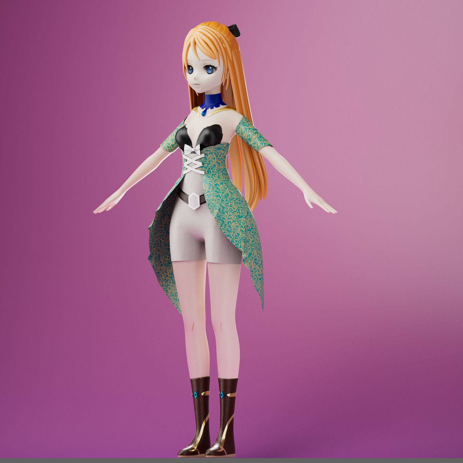 Digital 3d art featuring 3D fantasy fairy character.
