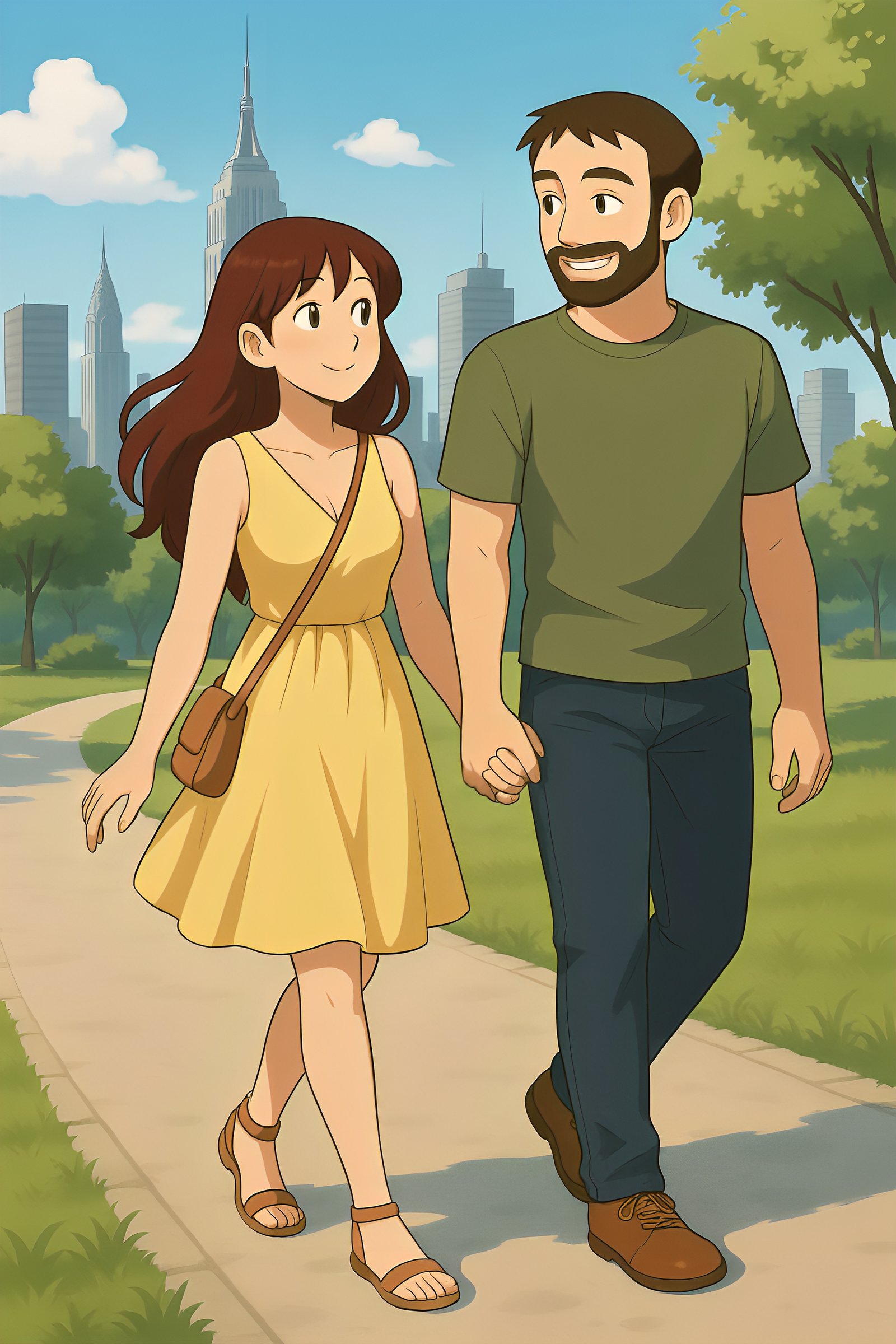 Digital illustration featuring couple jii.