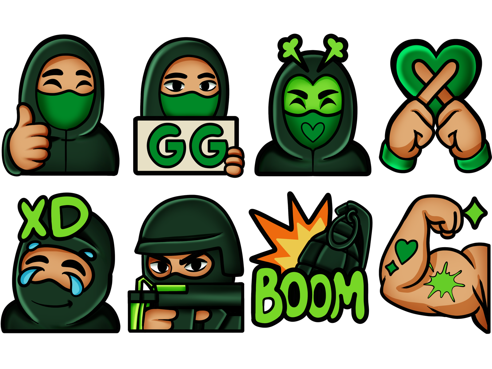 Digital creator packs featuring its emots.