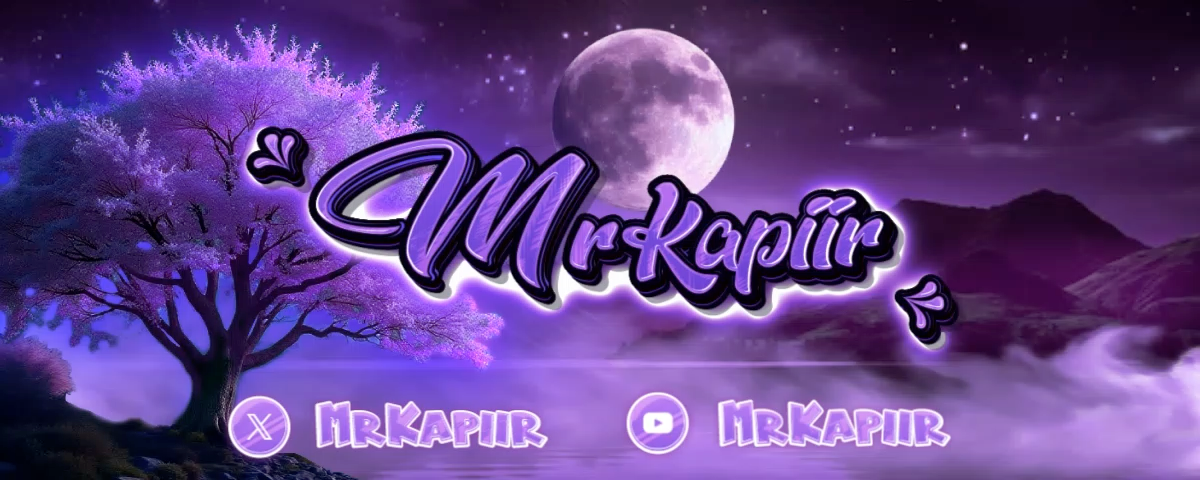 2D Animation portfolio piece featuring purple creator social banner.