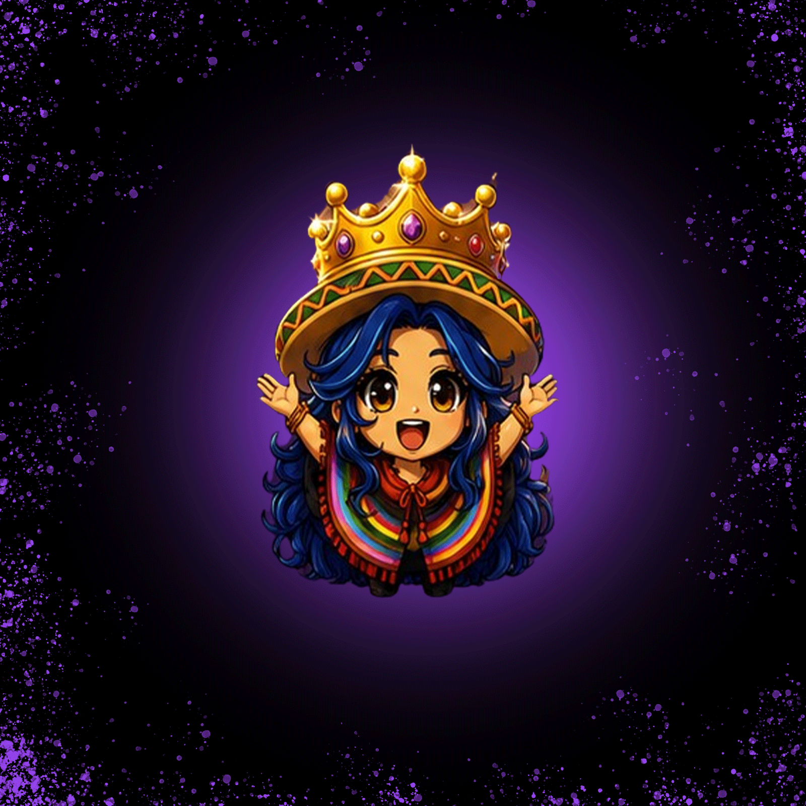 Digital creator packs featuring crowned character avatar animation.