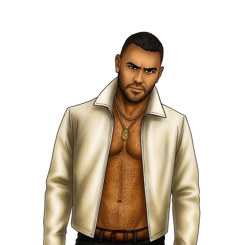 Digital characters featuring male character portrait.