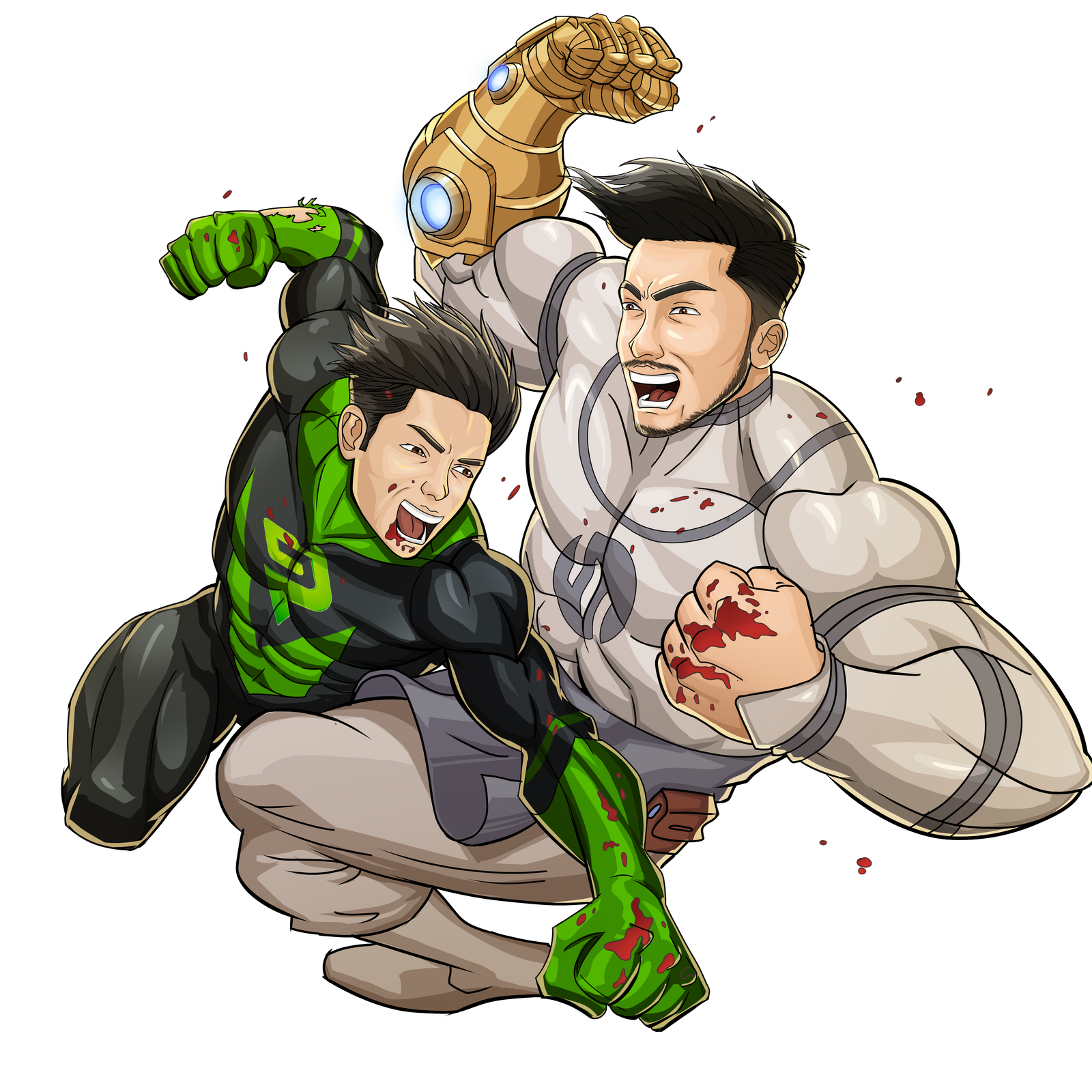 Digital characters featuring arslan vs bilal.
