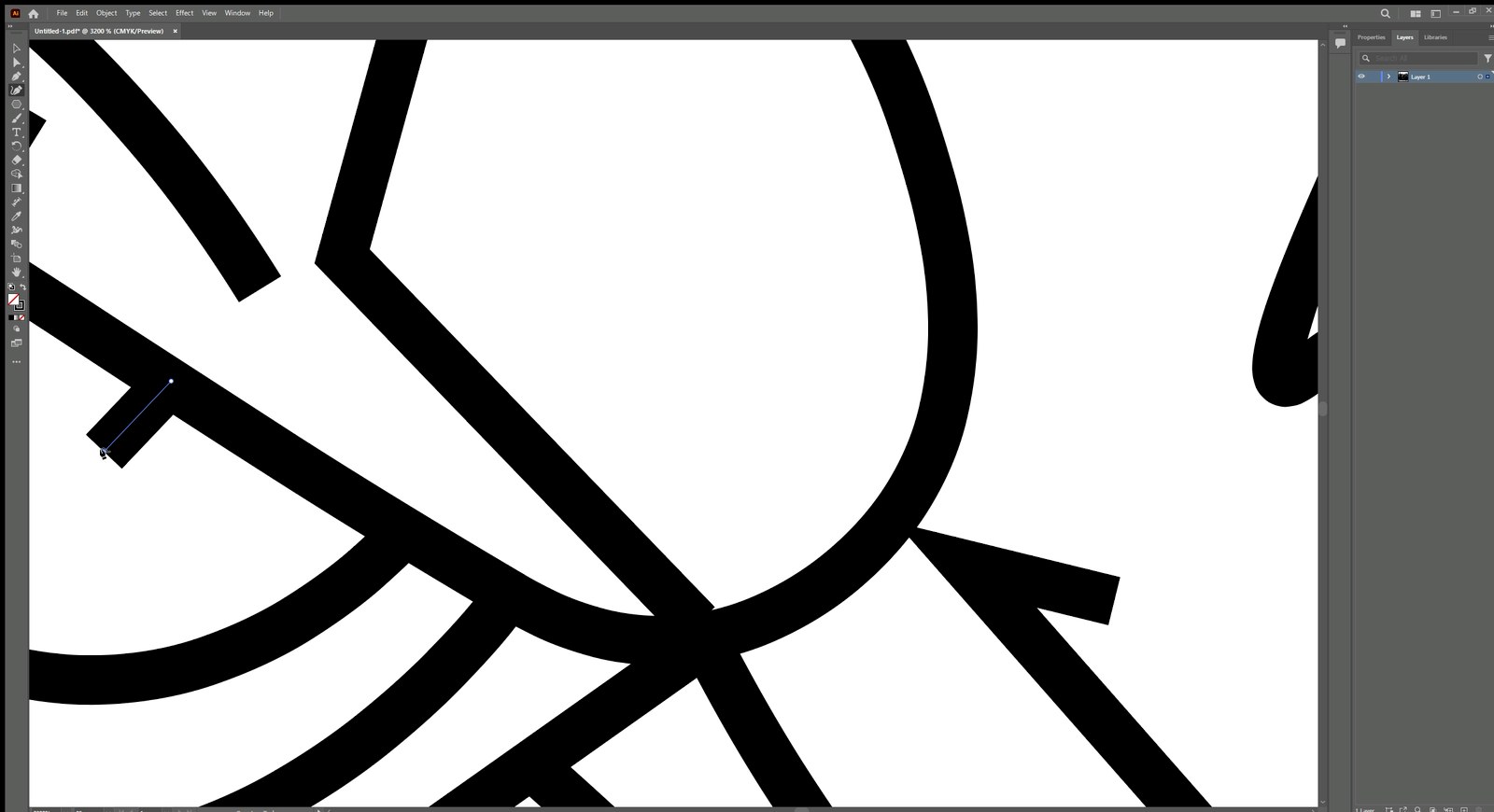 Illustration portfolio piece showing close-up line-art detailing on an illustration.
